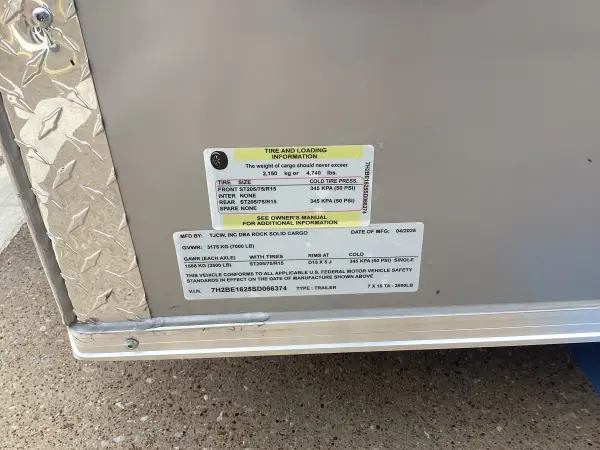 2025 Rock Solid Cargo 7 x 16 - #66374