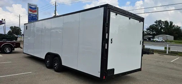 2026 Rock Solid Cargo 9' x 28' Rock Solid Cargo WHITE STOCK # 069922